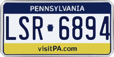 PA license plate LSR6894
