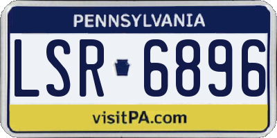 PA license plate LSR6896