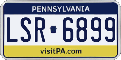 PA license plate LSR6899