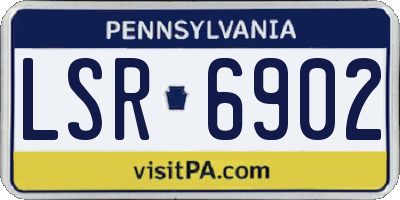 PA license plate LSR6902