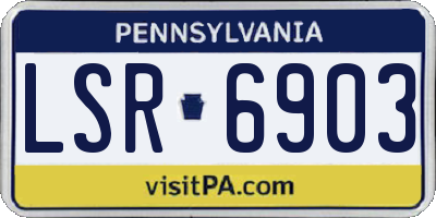 PA license plate LSR6903