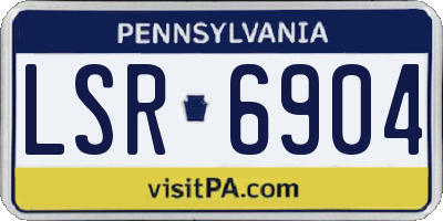 PA license plate LSR6904