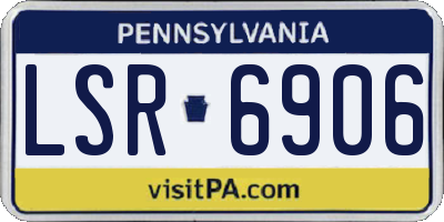 PA license plate LSR6906