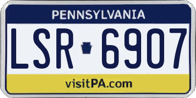 PA license plate LSR6907