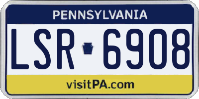 PA license plate LSR6908