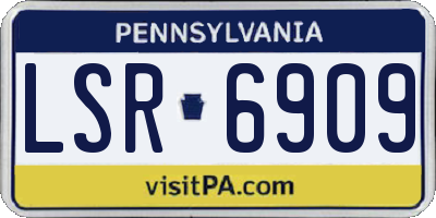 PA license plate LSR6909