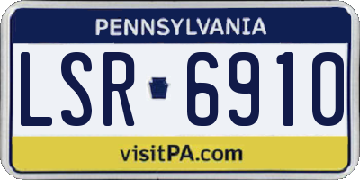 PA license plate LSR6910