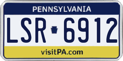 PA license plate LSR6912
