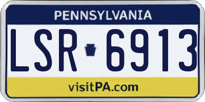 PA license plate LSR6913