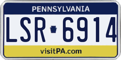 PA license plate LSR6914