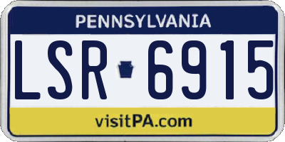 PA license plate LSR6915
