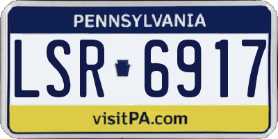 PA license plate LSR6917