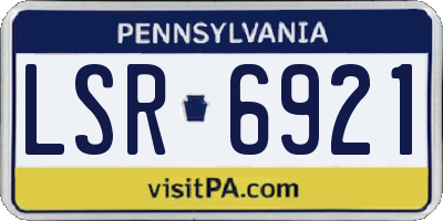 PA license plate LSR6921