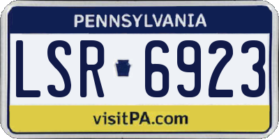 PA license plate LSR6923