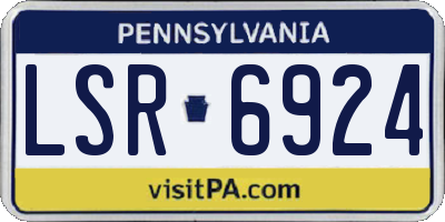 PA license plate LSR6924
