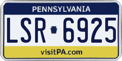 PA license plate LSR6925