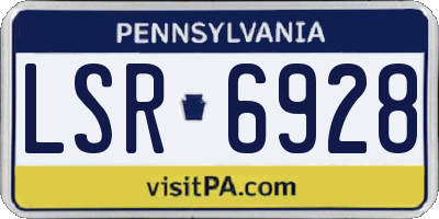 PA license plate LSR6928