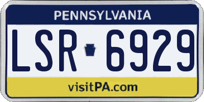 PA license plate LSR6929