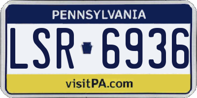 PA license plate LSR6936