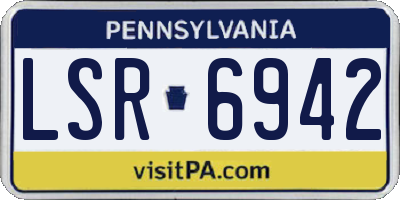 PA license plate LSR6942