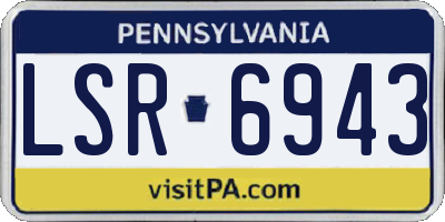 PA license plate LSR6943