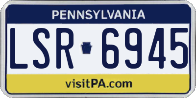 PA license plate LSR6945