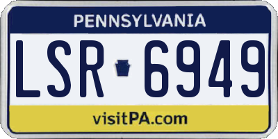 PA license plate LSR6949