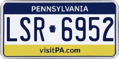 PA license plate LSR6952