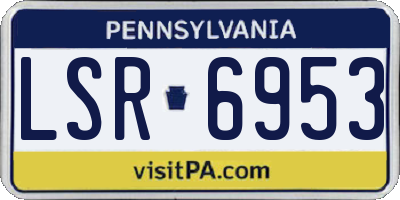 PA license plate LSR6953