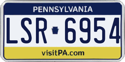 PA license plate LSR6954