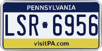 PA license plate LSR6956