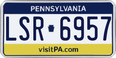 PA license plate LSR6957