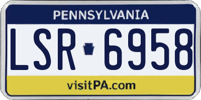 PA license plate LSR6958