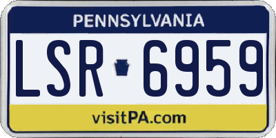 PA license plate LSR6959