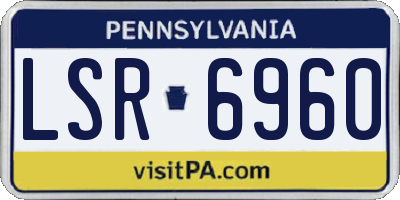 PA license plate LSR6960