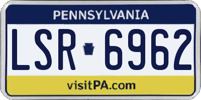 PA license plate LSR6962