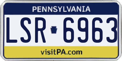 PA license plate LSR6963