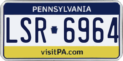 PA license plate LSR6964