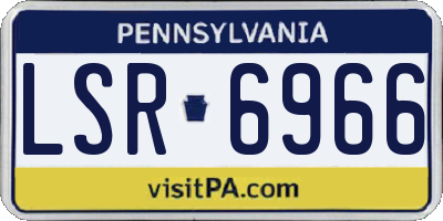PA license plate LSR6966