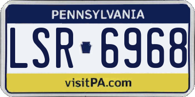 PA license plate LSR6968