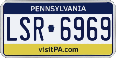 PA license plate LSR6969