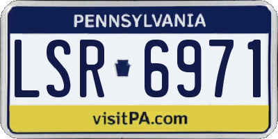 PA license plate LSR6971