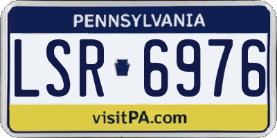 PA license plate LSR6976