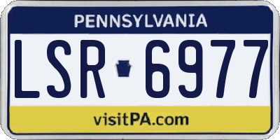 PA license plate LSR6977