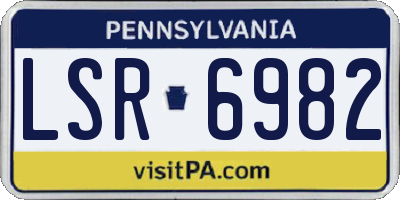 PA license plate LSR6982