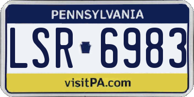 PA license plate LSR6983