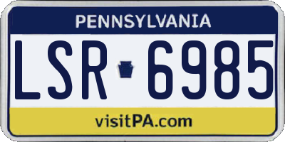 PA license plate LSR6985
