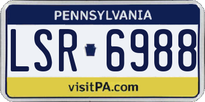PA license plate LSR6988