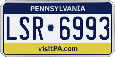 PA license plate LSR6993