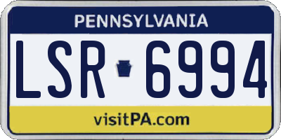 PA license plate LSR6994